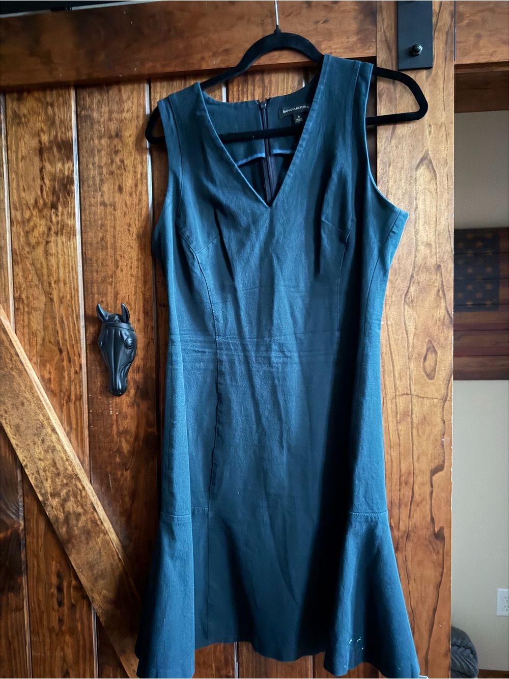 Banana Republic Sleeveless V-Neck Teal Midi Dress